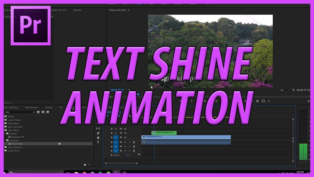 How to Create Text Shine in Adobe Premiere Pro CC (2017)