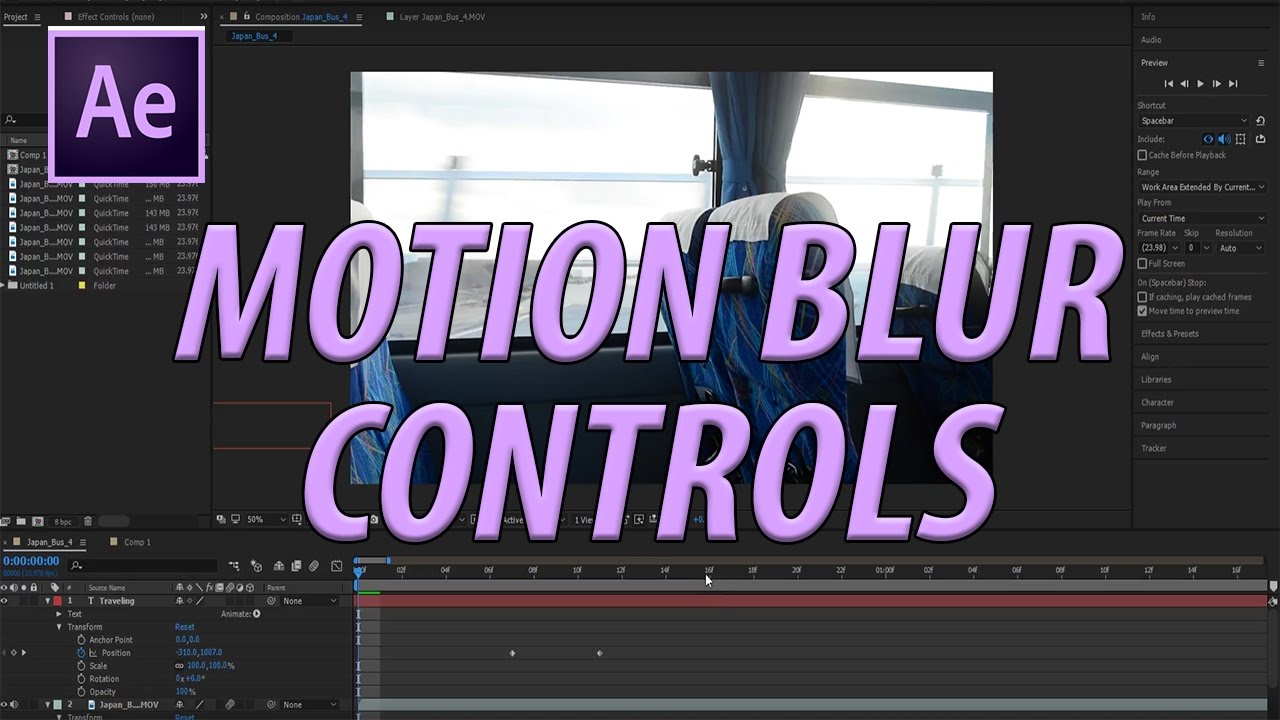 How to Add Motion Blur in Adobe After Effects CC