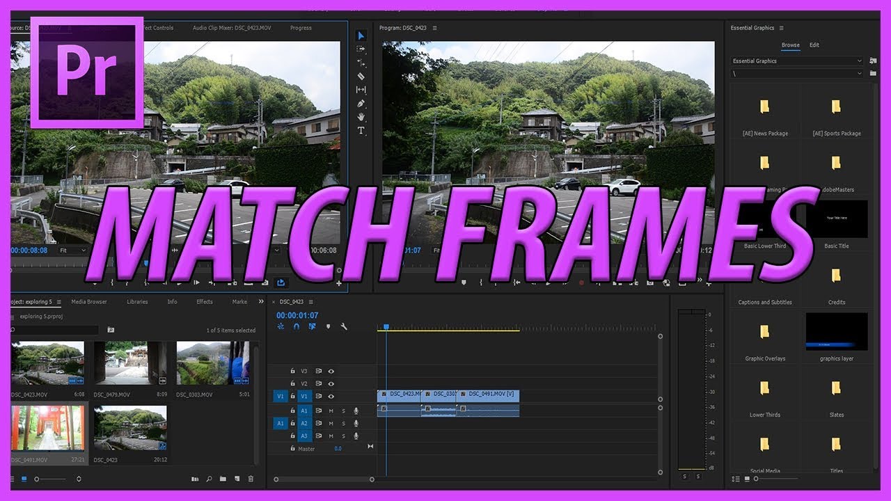 How to Match Frames in Adobe Premiere Pro CC (2017)