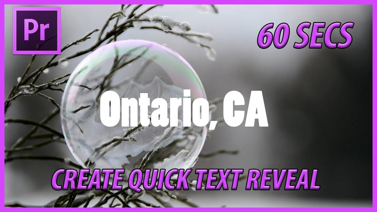 How to Create a Quick Professional Text Reveal in Adobe Premiere Pro CC (2018)