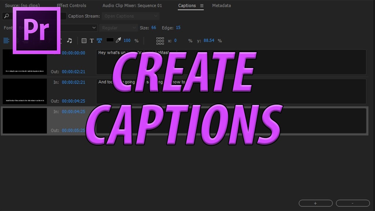 Create Captions and Subtitles in Adobe Premiere Pro CC