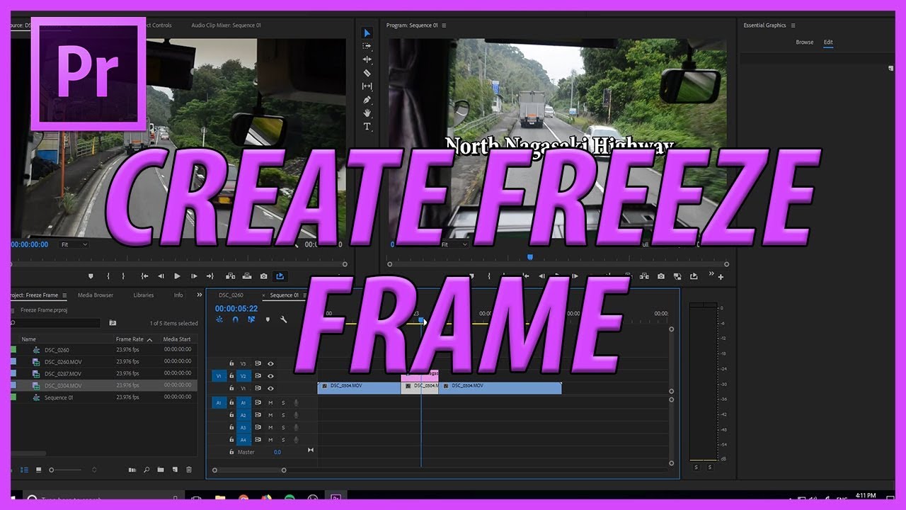 Create Freeze Frames in Adobe Premiere Pro CC (2018)