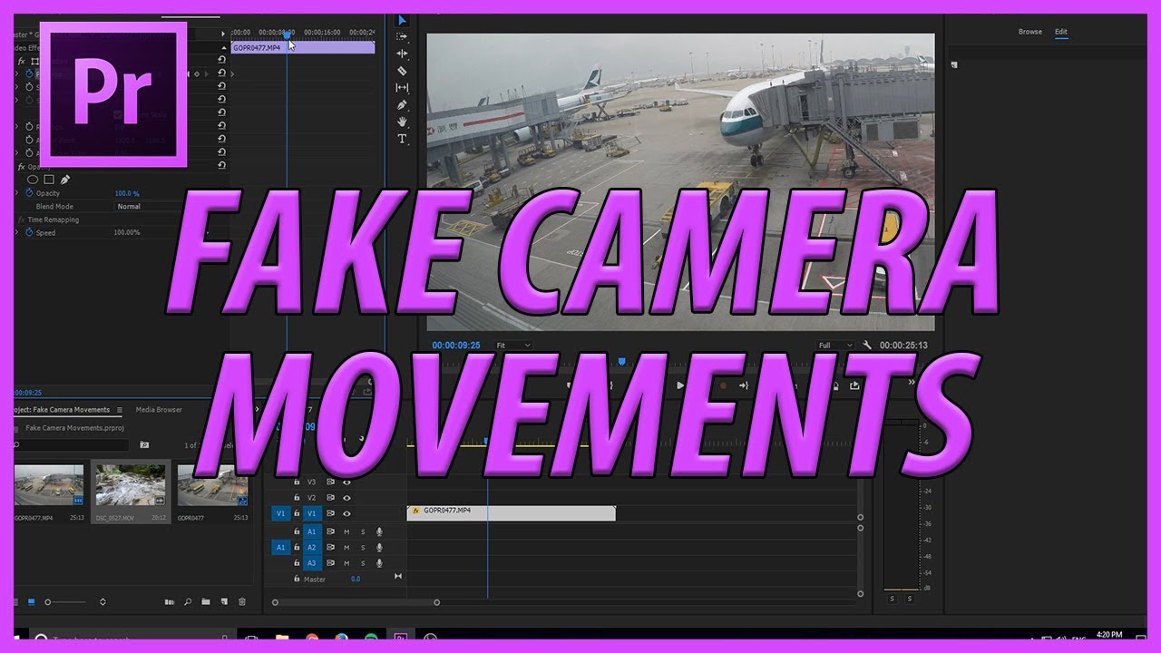 How to Create Professional Fake Camera Movement in Post in Premiere Pro CC (Updated for 2024)
