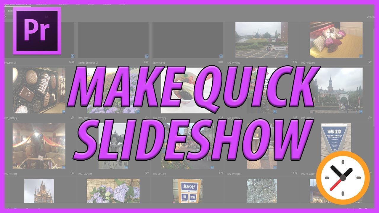 How to Quickly Make a Slideshow in Adobe Premiere Pro CC (2018)
