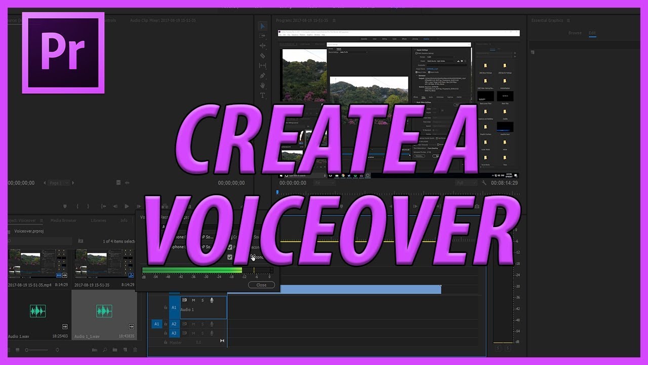 How to Create a Voiceover in Adobe Premiere Pro CC (2017)