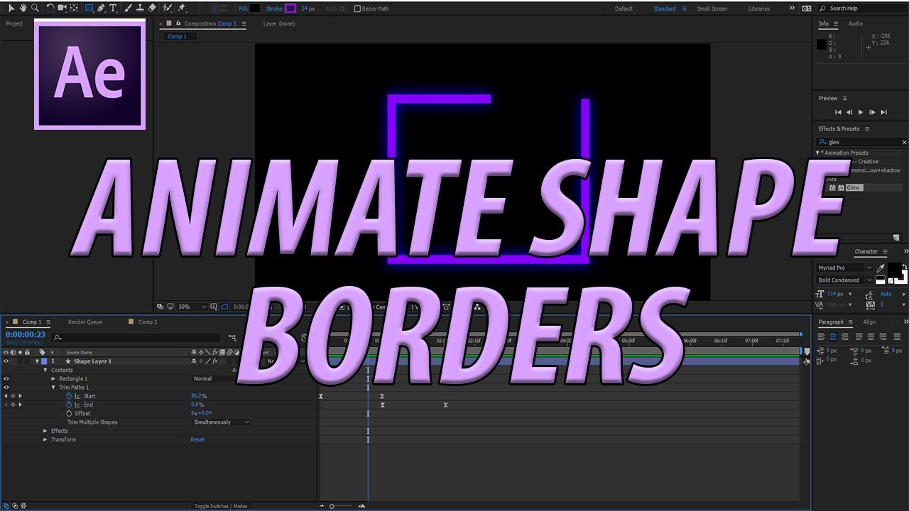 How to Animate Shape Borders in Adobe After Effects CC