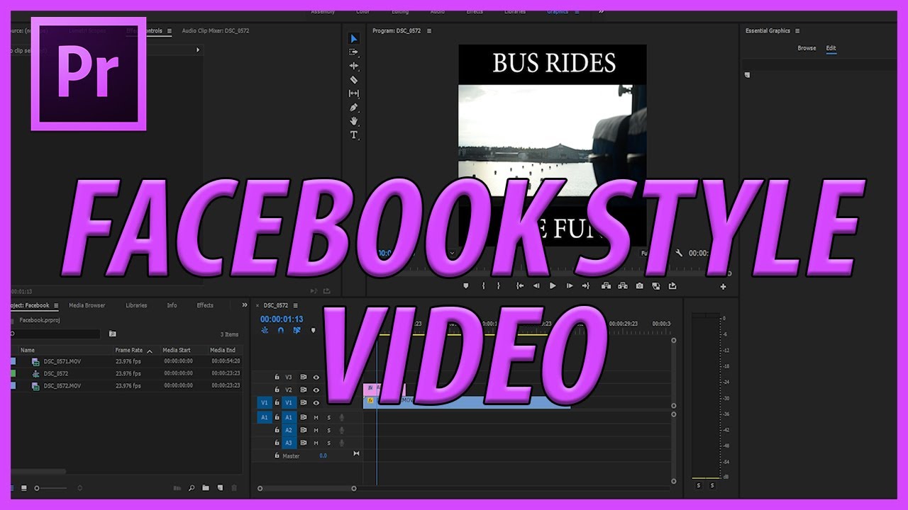 Create Facebook Style Videos in Premiere Pro CC (2018)