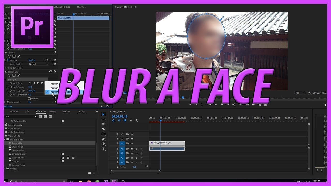 How to Blur a Face in Adobe Premiere Pro CC