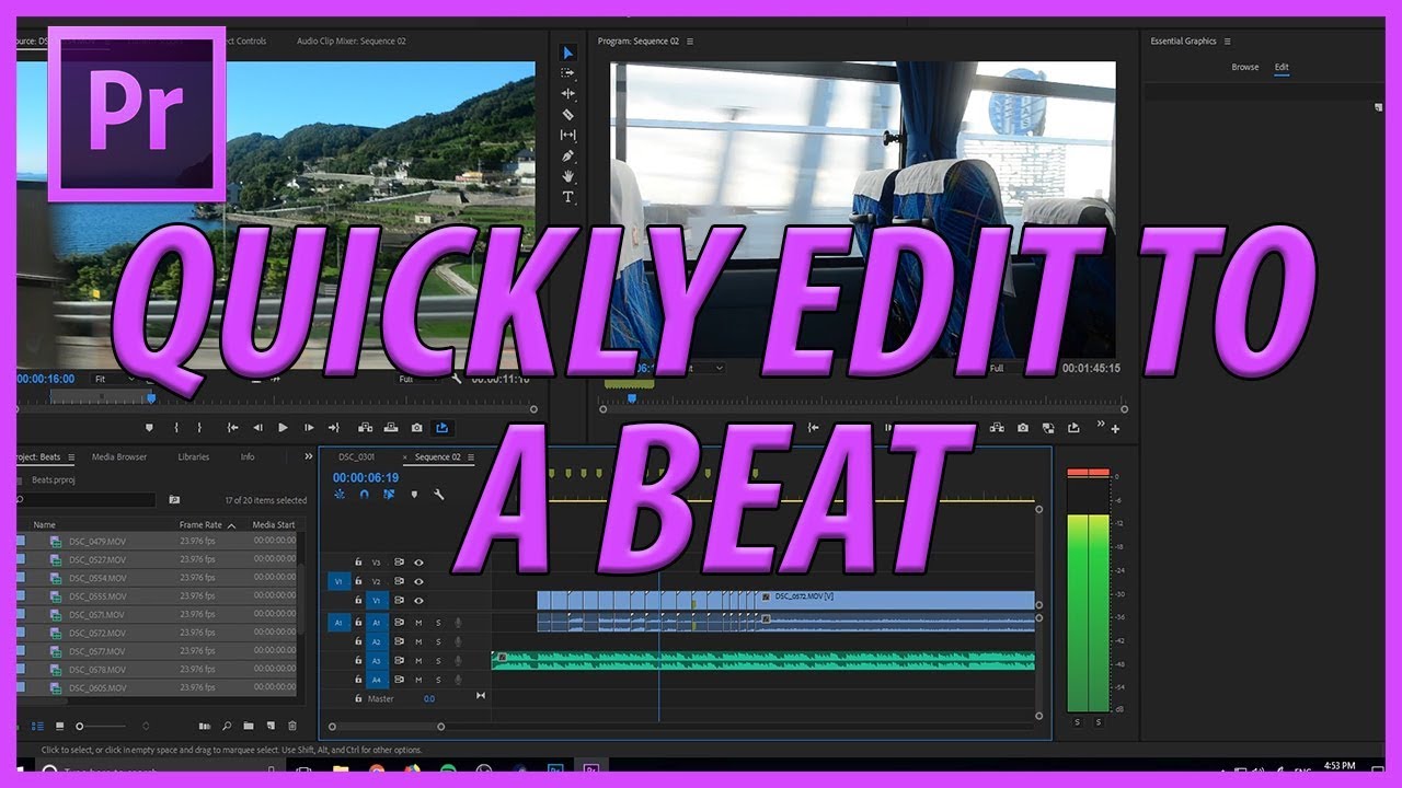 Quickly Edit Footage to a Beat in Premiere Pro CC (2018)